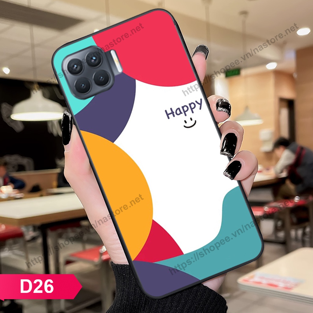 Ốp lưng Oppo A73 / A93 mặt cười, họa tiết caro đơn giản đẹp cute