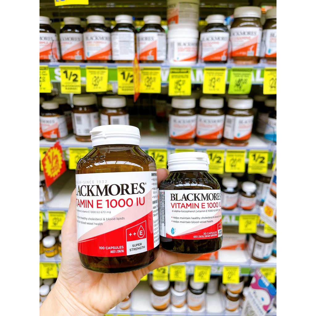 Vitamin E tự nhiên Blackmores Vitamin Natural E 500IU / 1000IU