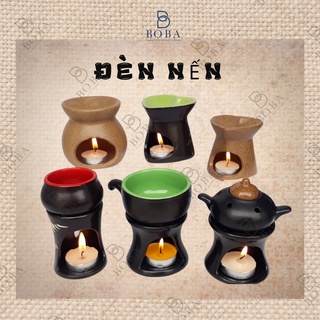 Đèn Nến Bát Tràng - Đèn đốt nến hình lá, hình ấm, hình chén, hình tim - bobashop.vn