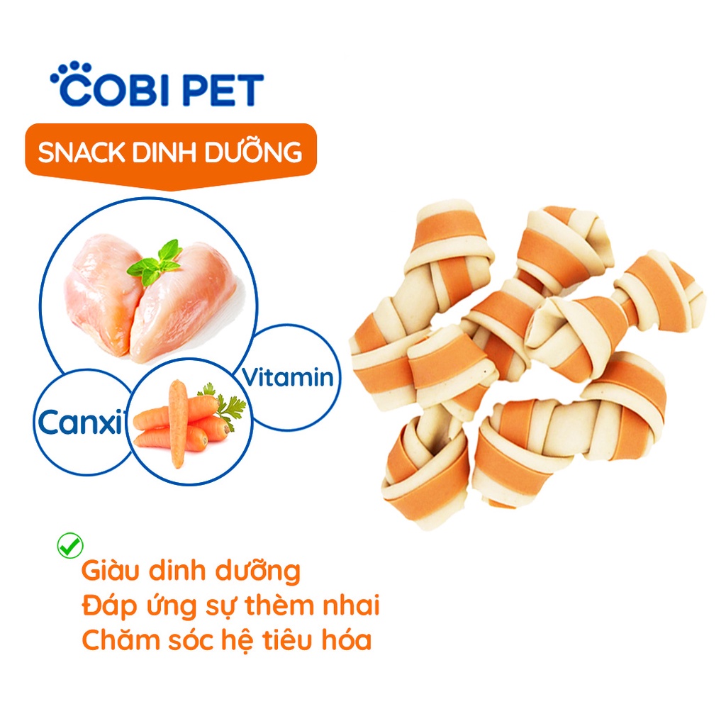 Doggy Man Healthy Chew Milk Flavor Mini 10Pcs/ Xương Nơ Hương Sữa
