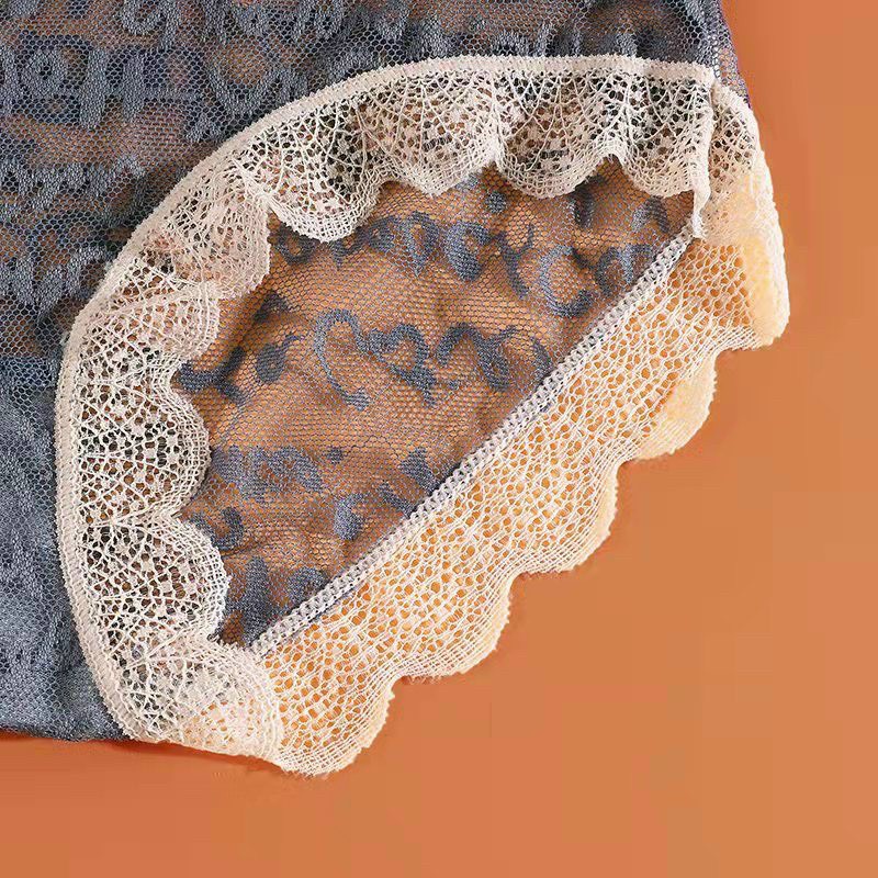 Quần Lót Nữ Ren Gấm Sexy phối viền ren gợn sóng quyến rũ tôn dáng sexy mẫu A43