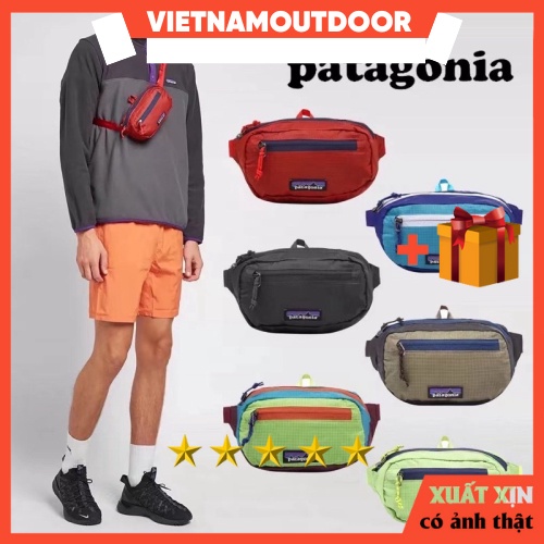 Túi đeo hông 🎀 Túi đeo chéo ✨HÀNG XUẤT DƯ XỊN✨ túi bao tử PATAGONIA Ultralight Black Hole Mini Hip Pack 1L