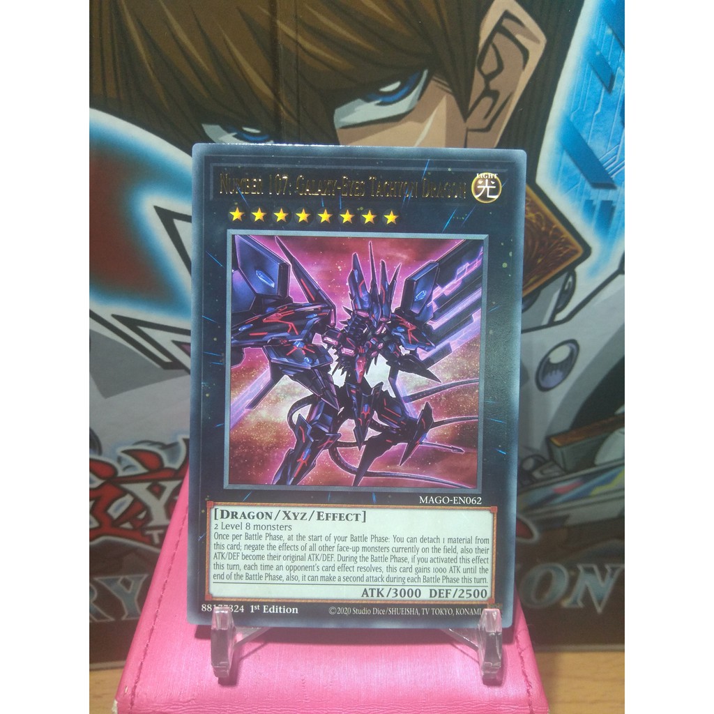 Thẻ bài Yugioh! Number 107: Galaxy-Eyes Tachyon Dragon - MAGO-EN062 - Rare 1st Edition