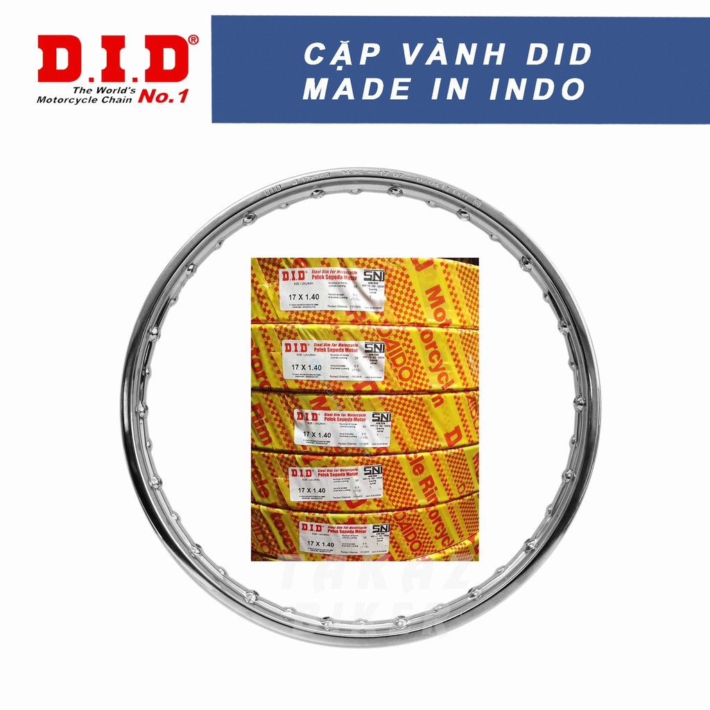 B1 Vành DID 1.2  - 1.4  hoặc 1.6  trước sau Dream - Wave 100 - Future - RS - Future 125 made in indonesia