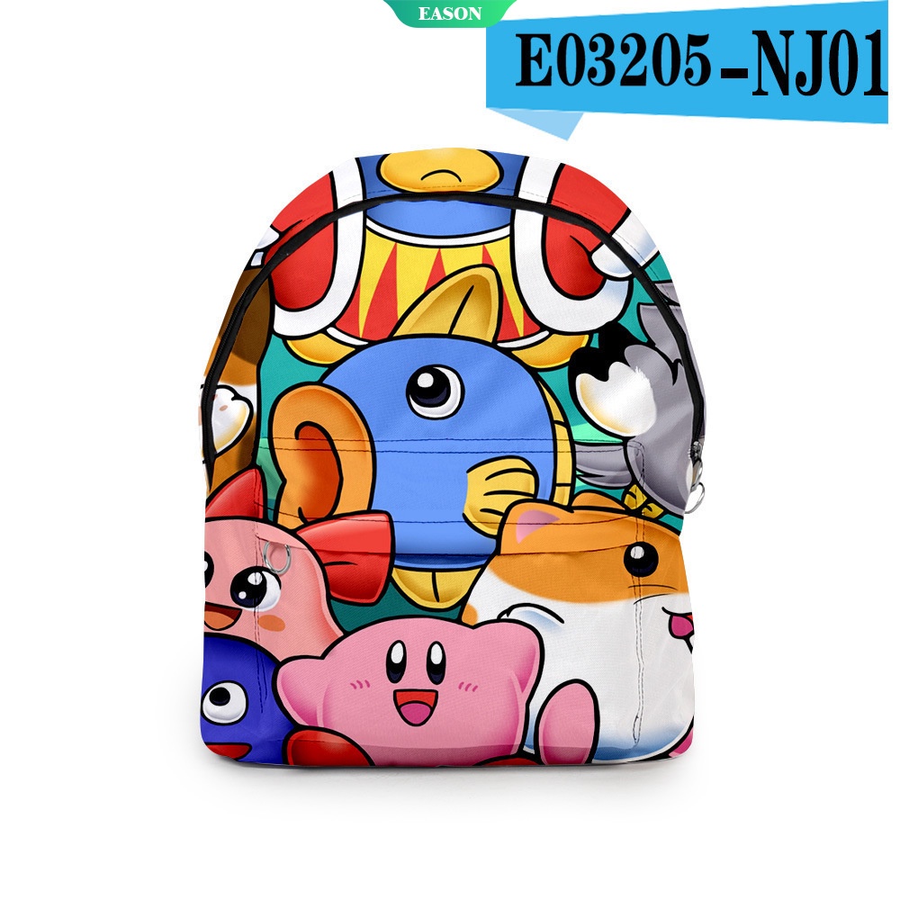 Sanrio Ba Lô Đi Học Vải Oxford In Hình Kirby 3D Màu Sắc Đáng Yêu
