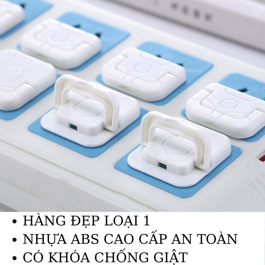 Bịt ổ Điện An Toàn Cho Bé Có Khóa Chốt Chống Giật