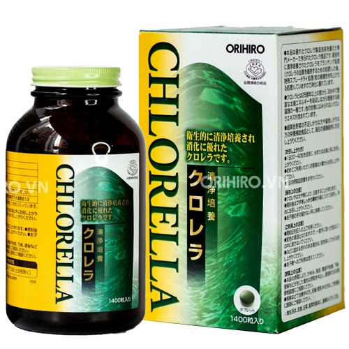 TẢO LỤC NHẬT BẢN ORIHIRO CHLORELLA (CHAI 1400 VIÊN) - HÀNG NHẬT BẢN NỘI ĐỊA