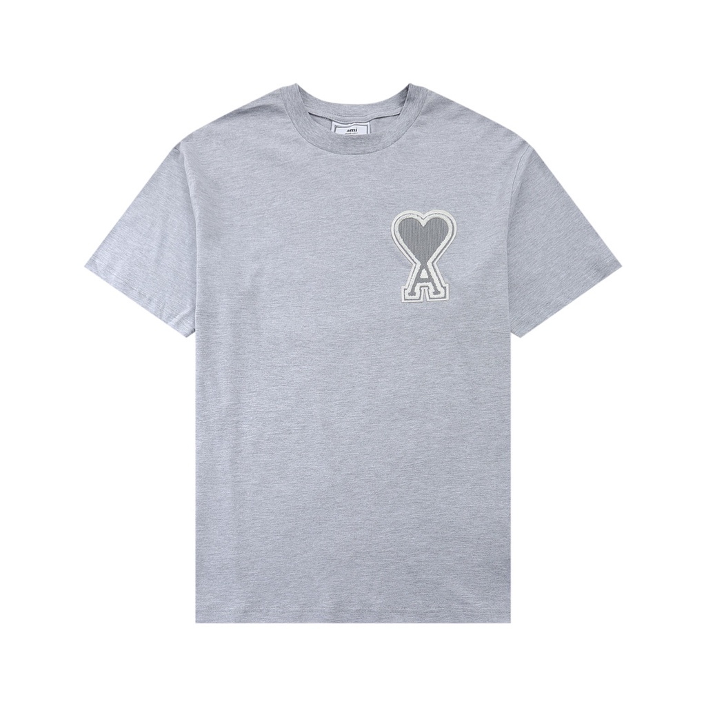 Ami Áo Thun Tay Ngắn Thêu Hình Trái Tim Cho Cặp Đôi