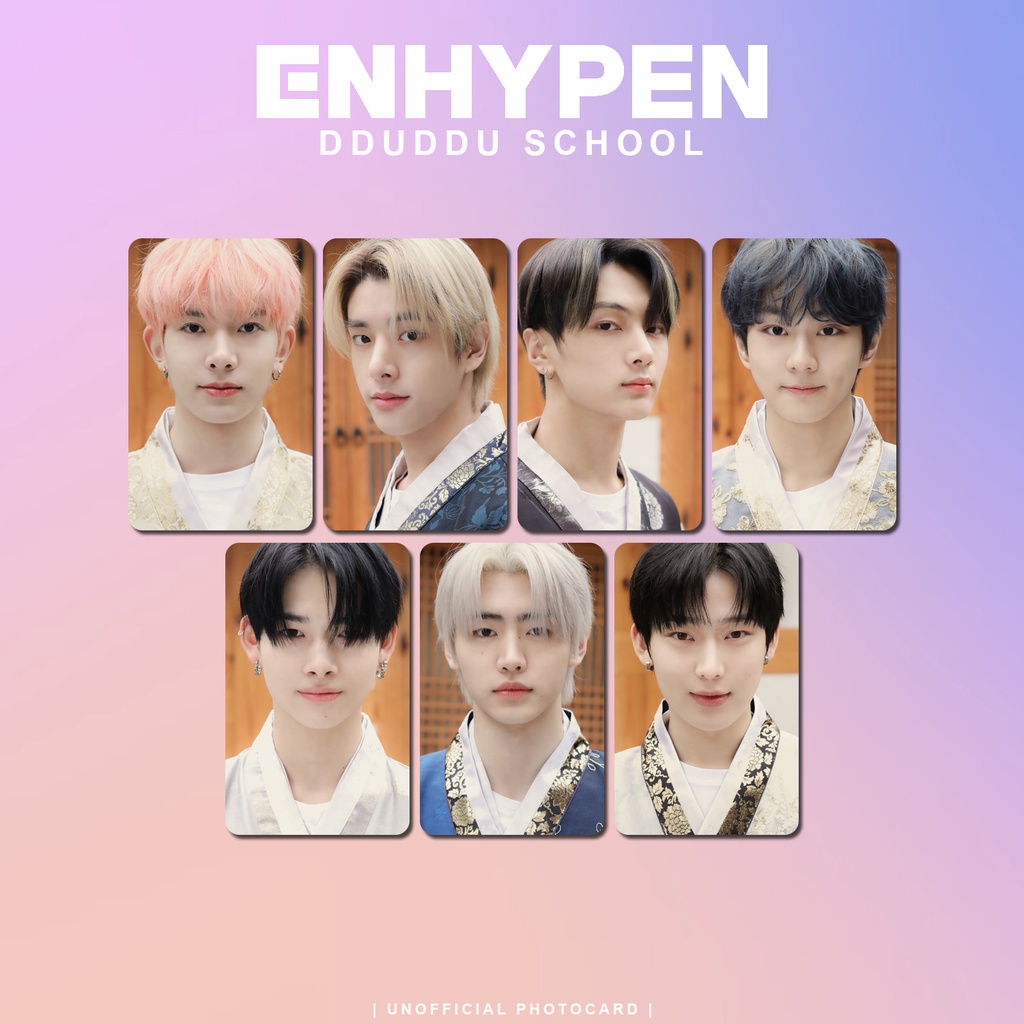 SET 7 CARD ENHYPEN DDUDDU School - UNOFFICIAL