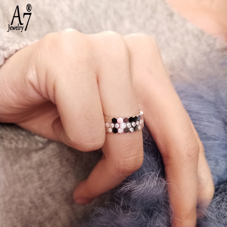 Nhẫn mạ bạc 925 mạ vàng 18K nhiều màu tự chọn