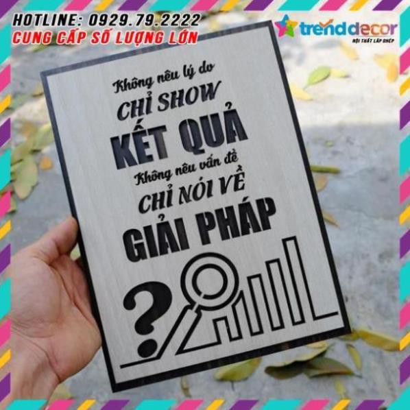 [GIÁ GÔC] Tranh treo tường Gỗ trang trí phòng tạo động lực - Không nên lý do, chỉ show kết quả TRENDDECOR.VN