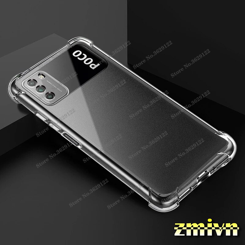 Ốp silicon dẻo Chống va đập Xiaomi Poco M3 bảo vệ máy khỏi va đập trầy xước