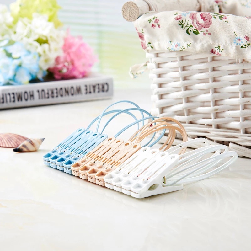 Kẹp nhựa phơi quần áo chống gió đa năng màu sắc ngẫu nhiên