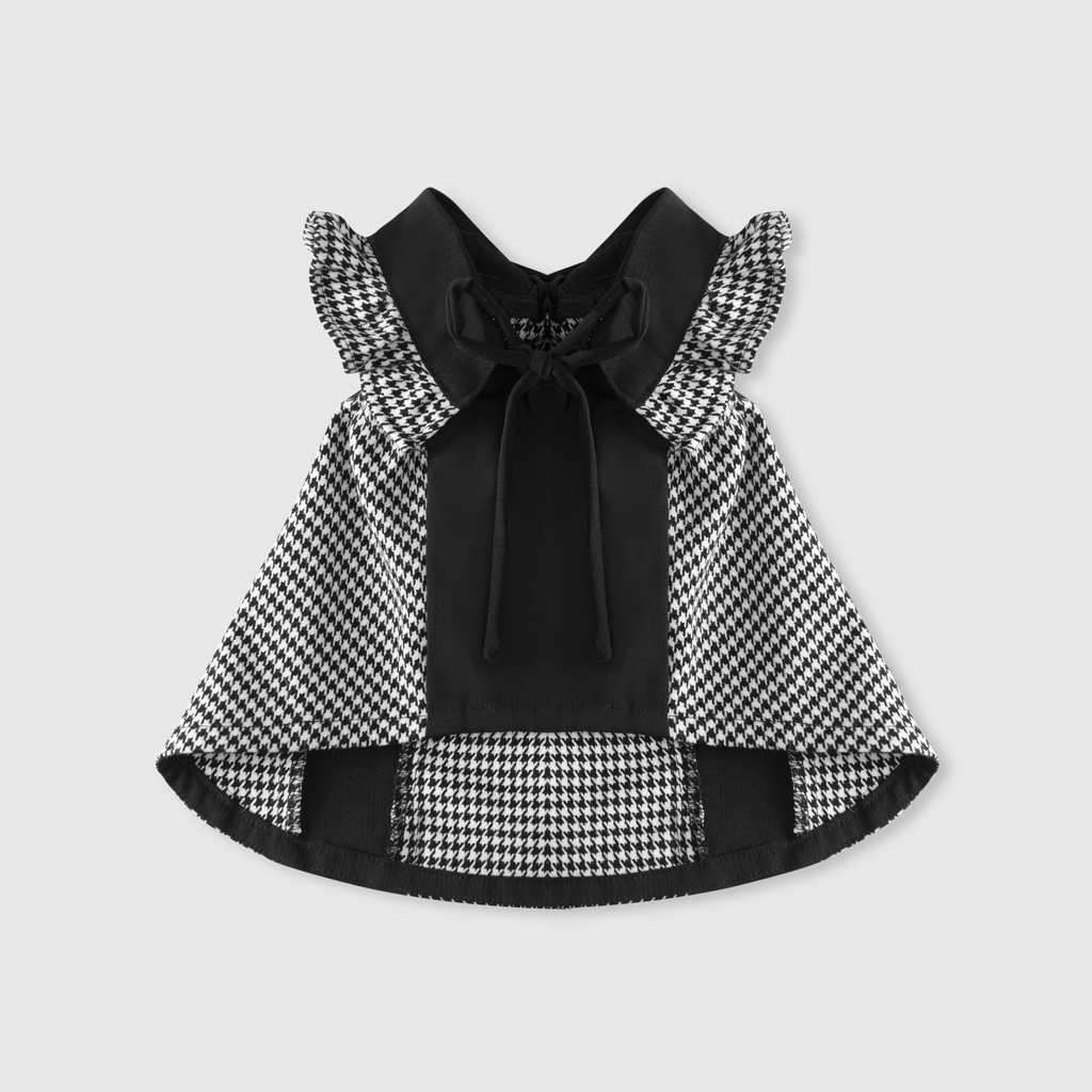 Váy kẻ caro hàng hiệu cho thú cưng - SaboCoco - B&W3