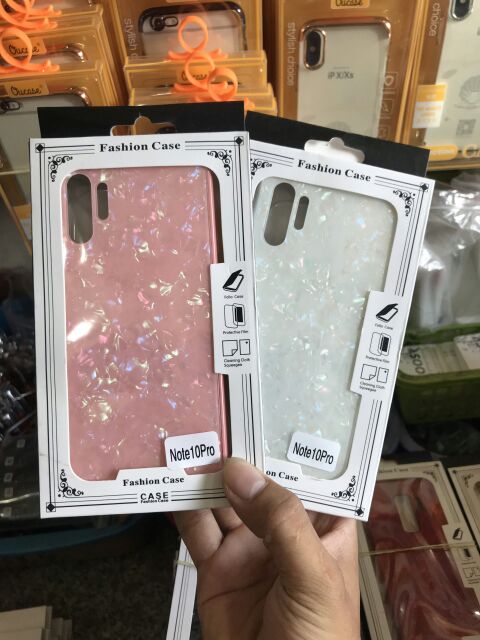 Ốp lưng kính vân đá 3D dành cho galaxy note 10pro/ note 10 plus viền silicon