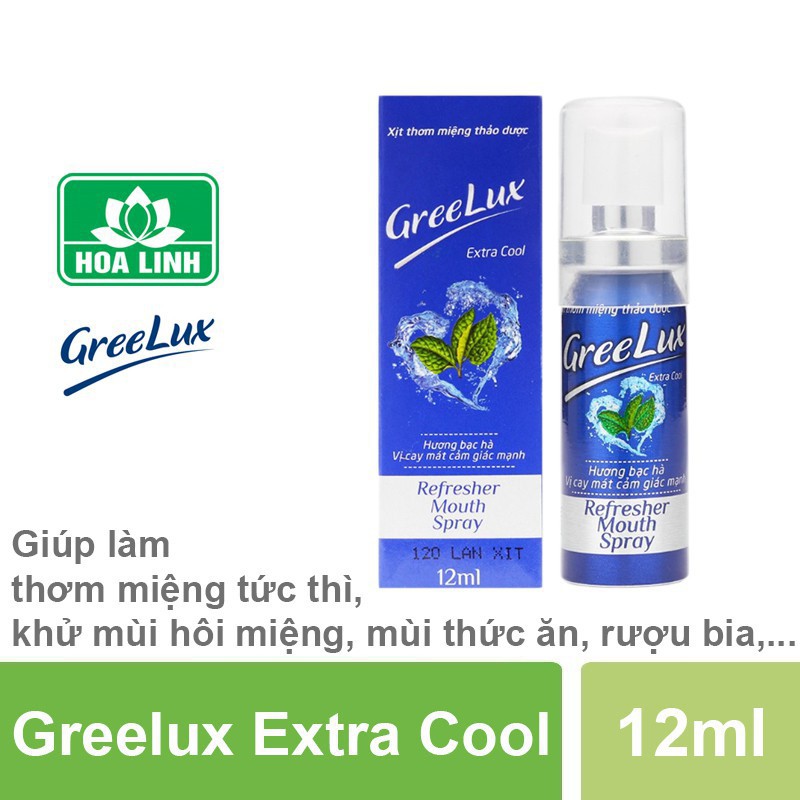 Greelux - Xịt thơm miệng thảo dược ( Lọ 12 ml)