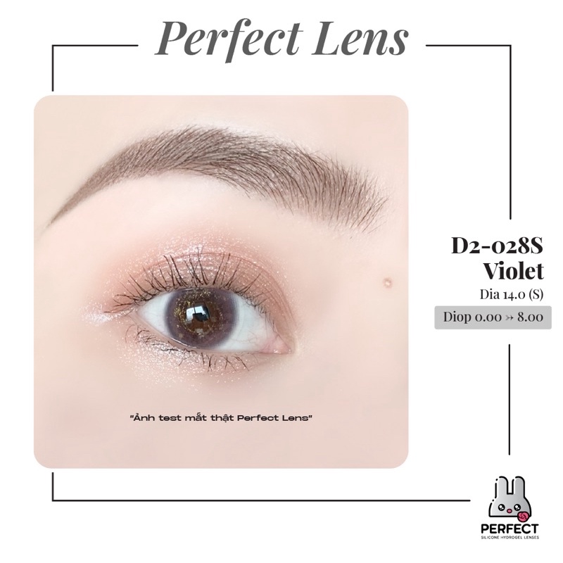 Lens Mắt , Kính Áp Tròng D2-028S VIOLET Có Độ Cận và Không Độ , DIA 14.0 , Dành Cho Mắt Nhạy Cảm Giá Sale