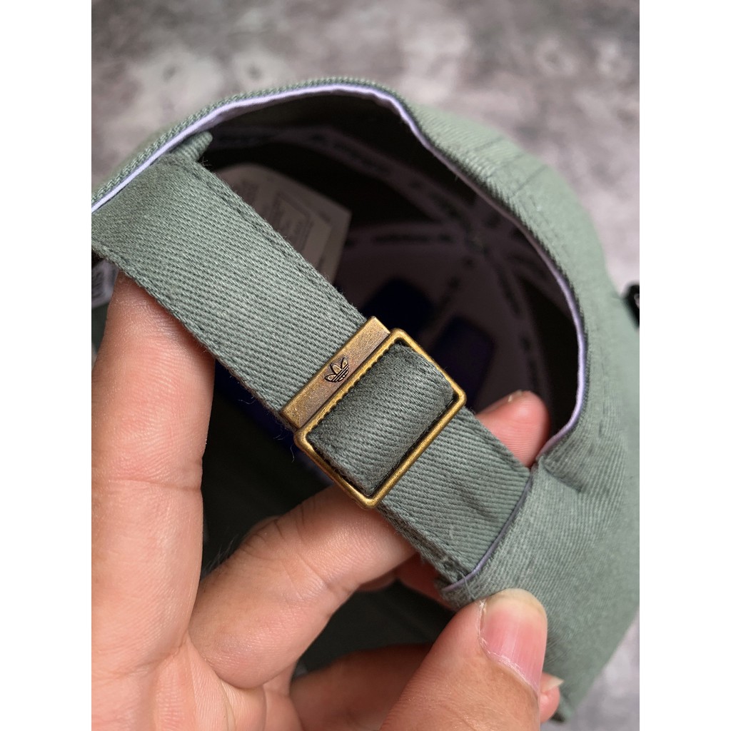 (HÀNG XUẤT XỊN) Mũ / nón das xanh logo 3 lá H01 TREFOIL BASEBALL CAP IN GREEN Made in Thai//land full-tem-tag One size