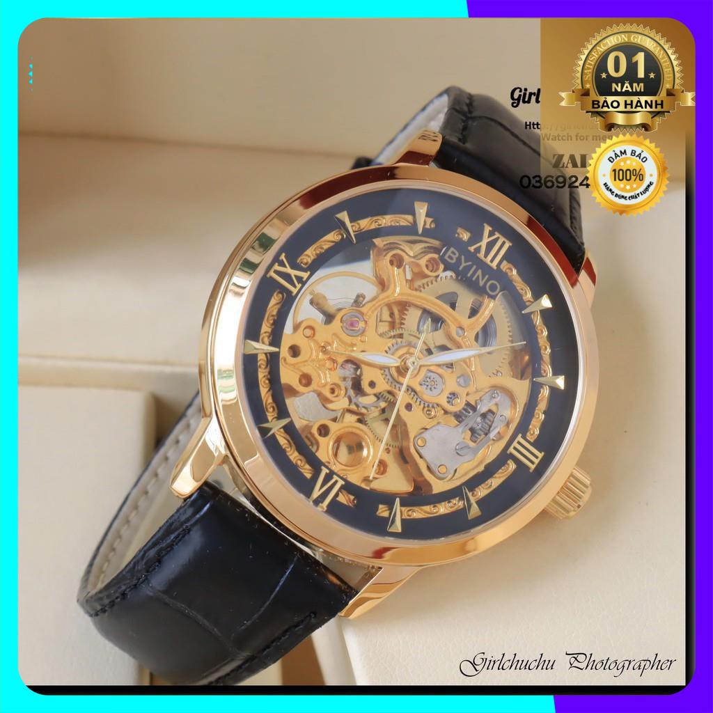 Đồng hồ cơ nam Byino chính hãng cơ lộ máy chạy tự động vĩnh viễn, máy là từ thép không gỉ cực bền bỉ [ Đồng Hồ Cơ ] | BigBuy360 - bigbuy360.vn