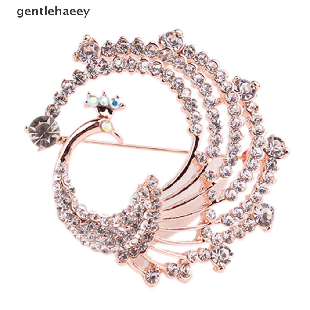 Trâm Cài Áo Hình Chim Công Bằng Pha Lê Thời Trang Cho Nữ