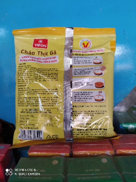 5 GÓI CHÁO THỊT GÀ , THỊT BẰM VIFON 70 GAM