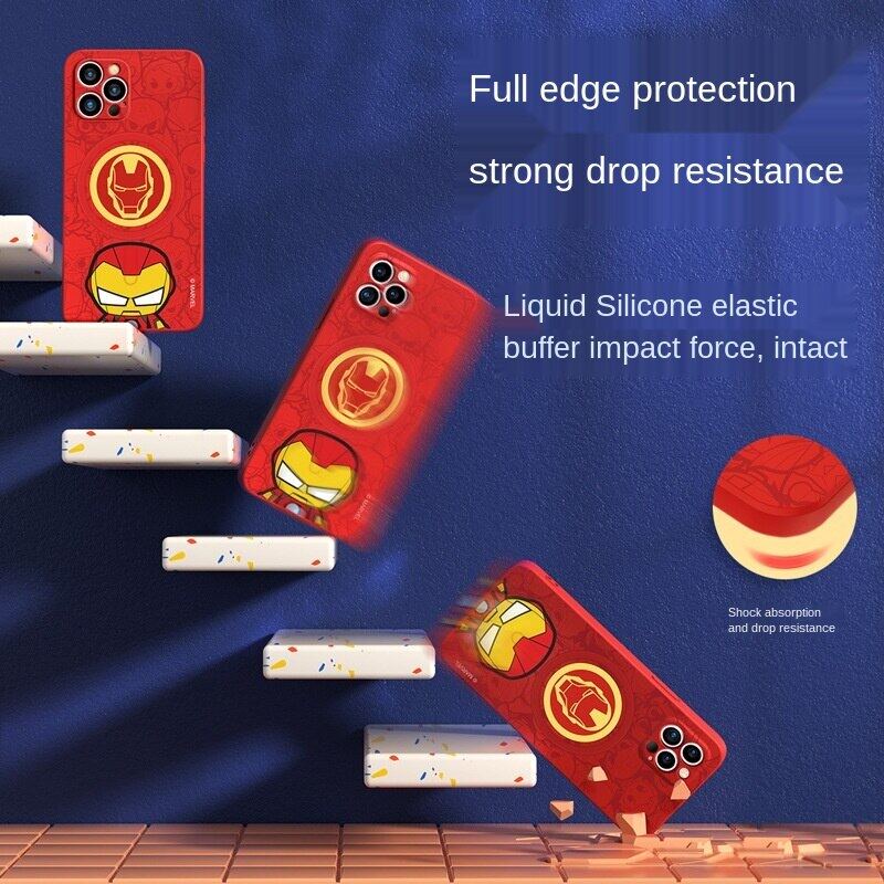 Ốp Điện Thoại Silicon Mềm Nam Châm Hình Marvel Magsafe Cho iPhone 13 13pro 13promax 12 12pro 12promax