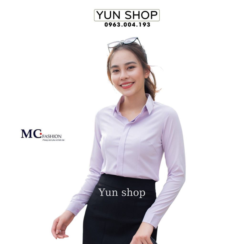 Áo Sơ Mi Công Sở DàiTay - MC Fashion A198 MàTím Nhạt