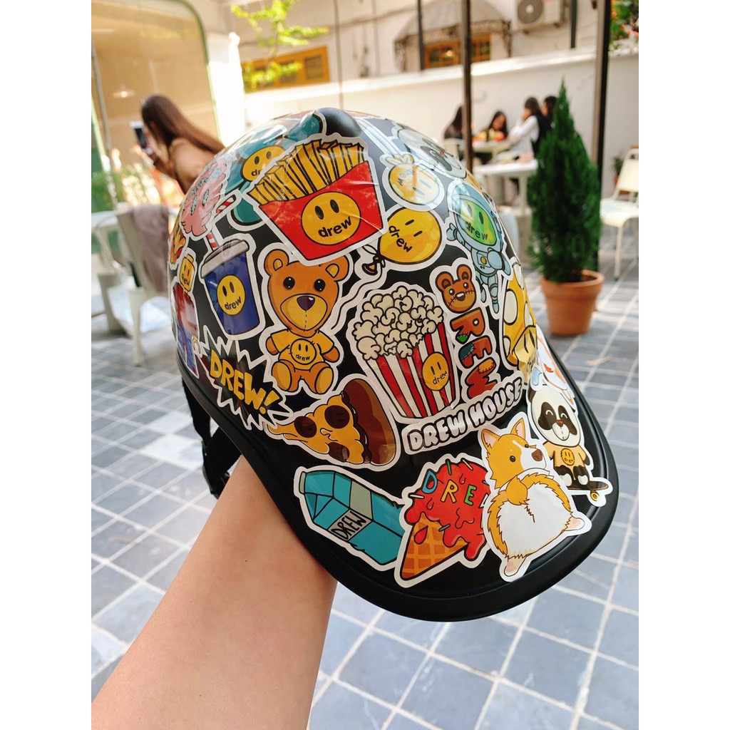 [Bộ 50 Cái] Miếng Sticker dán vali, nón bảo hiểm, đàn, guitar, ukulele, laptop, điện thoại chống nước - Chó Corg M053