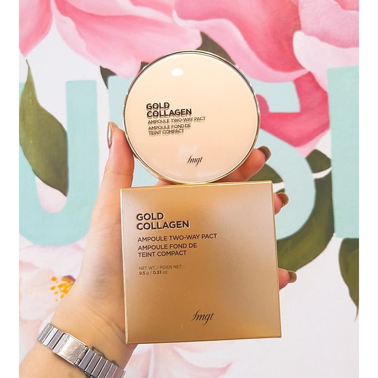 [DATE 11/2023] Phấn Phủ The Face Shop Gold Collagen Ampoule Two-way Pact SPF30++ 2 Tone