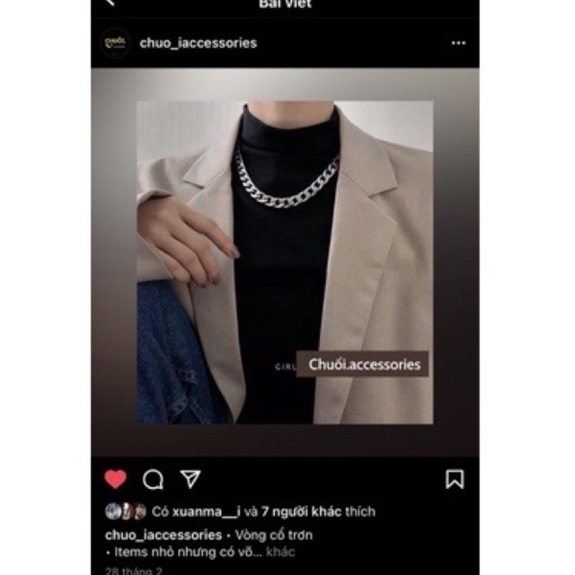 Vòng cổ dây xích - Streetstyle