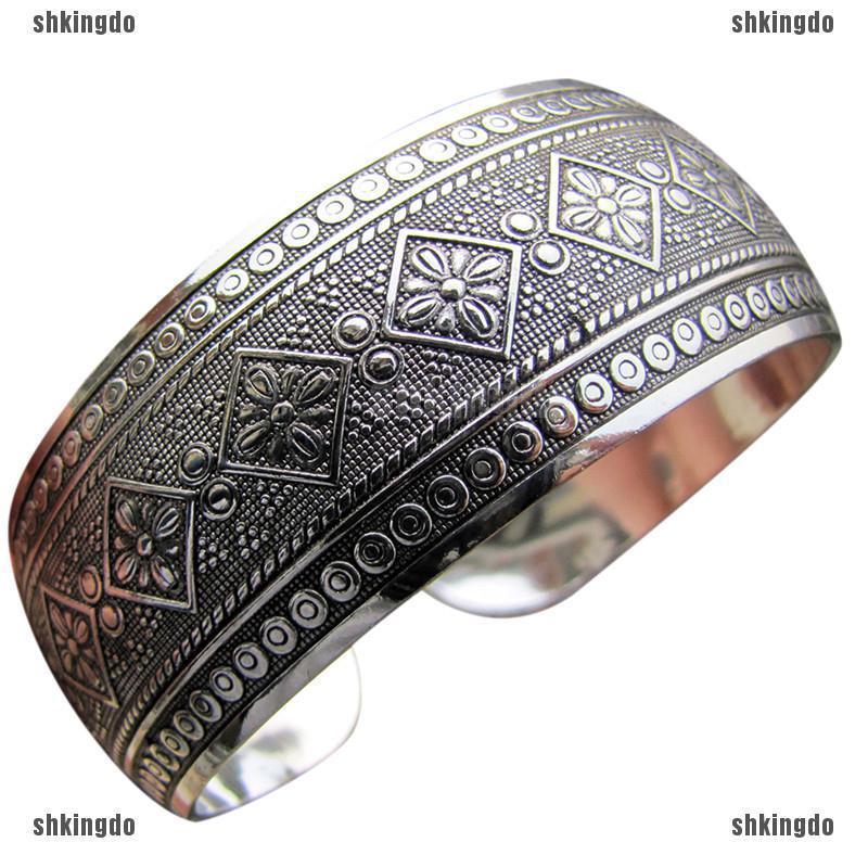 Vòng tay mạ bạc phong cách Tây Tạng