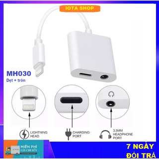 Jack chia cổng giắc chuyển đổi vừa sạc vừa đeo tai nghe cho ĐT táo 7/7plus/,8/8plus,ĐT táo X,ĐT táo 11,ĐT táo 12