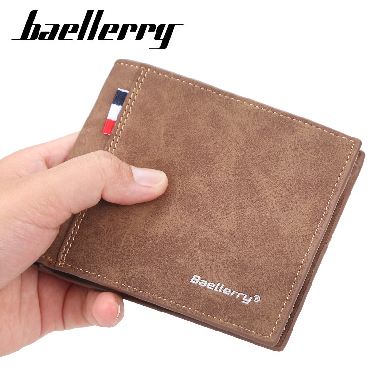 Ví da Baellerry dáng ngắn phong cách Hàn Quốc cho nam