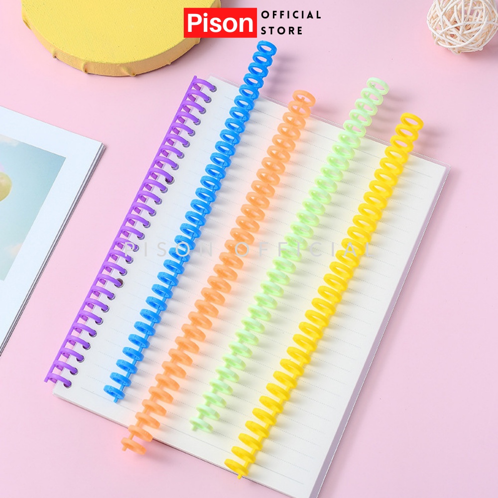 Thanh còng nhựa binder làm sổ còng Pison nhiều màu, đường kính 10 12mm - 1 cái