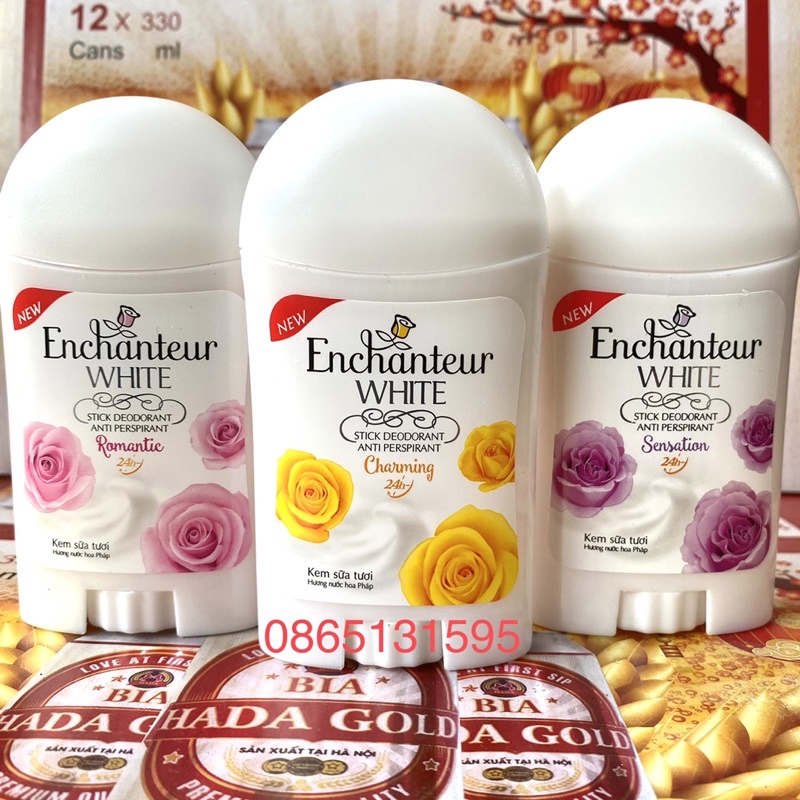 Sáp khử mùi Enchanteur 40g có 4 mầu như hình