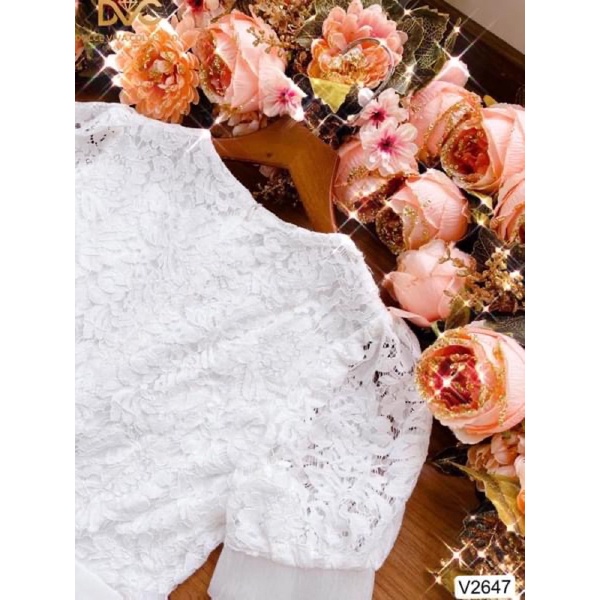 V2647 Váy trắng công sở suông dài dập ly  -  Dolce viva colection