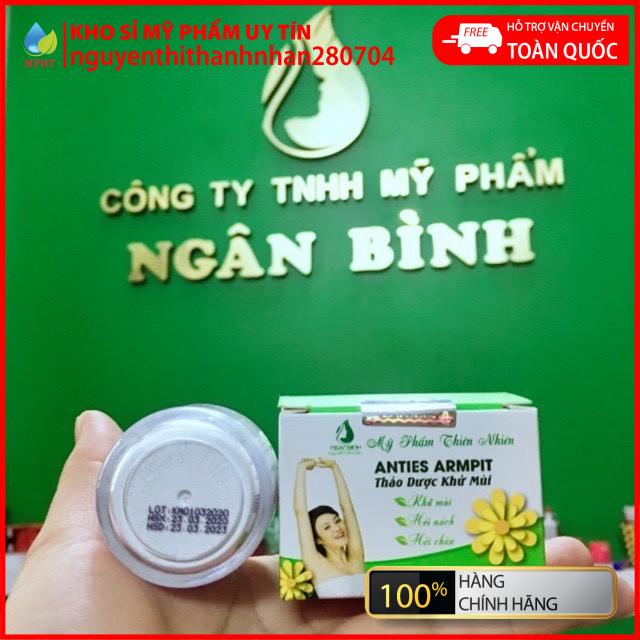 Thảo Dược Khử Mùi Hôi Nách Hôi Chân Ngân Bình, giảm mùi hôi, thâm nách, giảm tiết mồ hôi , vàng áo hàng chính hãng