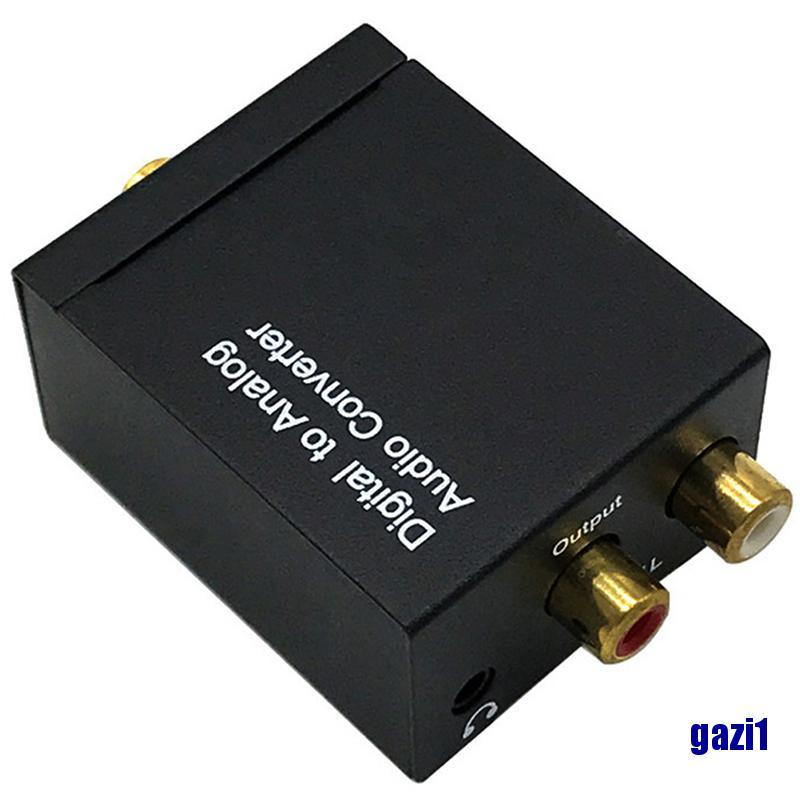 (gazi1) Optical Coax Toslink Digital to Analog Converter RCA L/R Stereo Audio Adapter