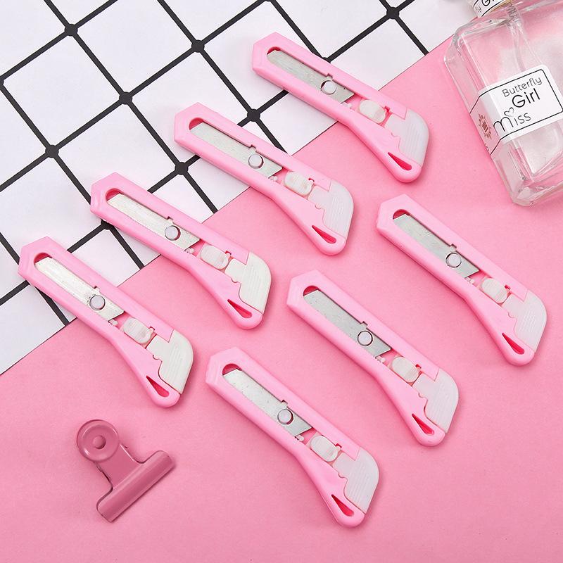 [Rẻ vô địch] Dao rọc giấy nhỏ gọn mini màu hồng dễ thương, dao cắt giấy mini văn phòng
