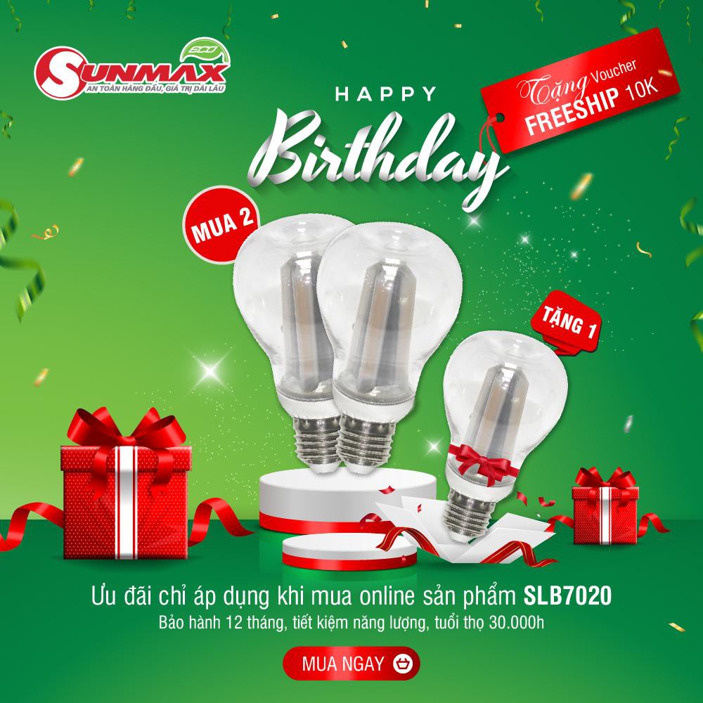 Bóng đèn Led Sunmax SLB7020 - Hàng chính hãng