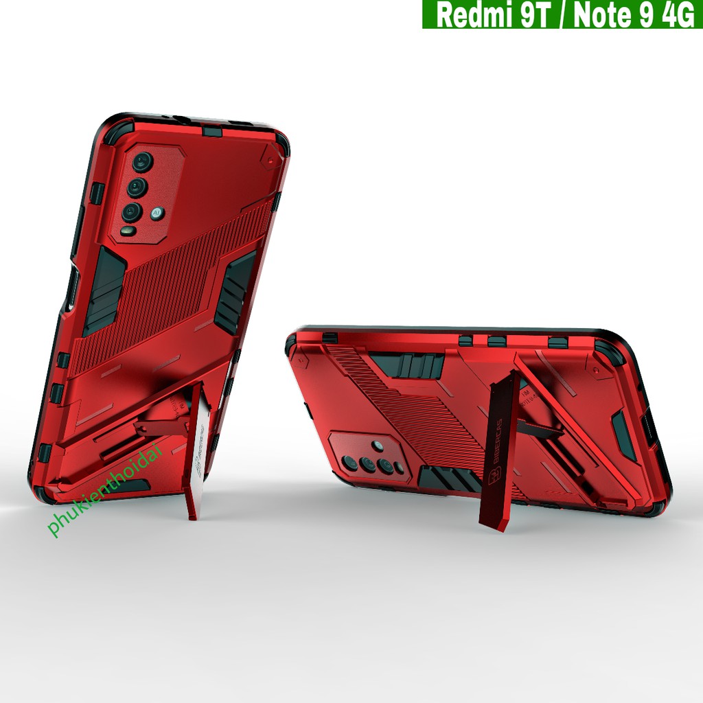 Ốp lưng Redmi 9T / Note 9 4G 2021 / Redmi 10 Iron Man Ver 2 chống sốc giá đỡ xem phim cao cấp