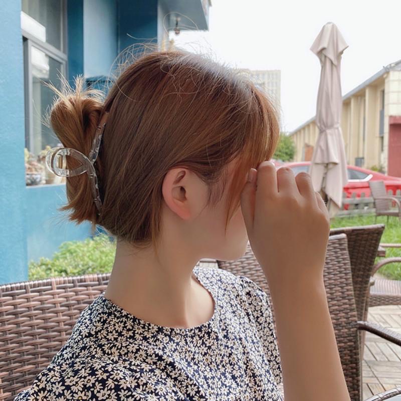KẸP GẮP TÓC CHÉO NHỰA TRONG SUỐT CỠ LỚN- KẸP CÀNG CUA THỜI TRANG NỮ HÀN QUỐC