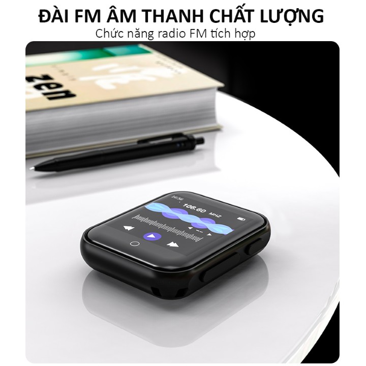 [HÀNG CHÍNH HÃNG] MÁY NGHE NHẠC KIÊM ĐỒNG HỒ THÔNG MINH, MÁY GHI ÂM MÀN HÌNH CẢM ỨNG BLUETOOTH RUIZU M8 BỘ NHỚ TRONG 8GB