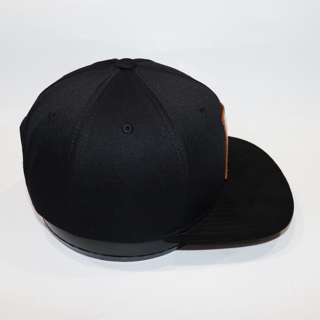 Nón NHS Snapback Full Đen Kết Da Lộn Đen Logo Vuông Nix001.