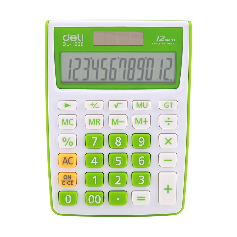 Máy tính Deli 1238 Calculator 12-Digit Giao màu ngẫu nhiên