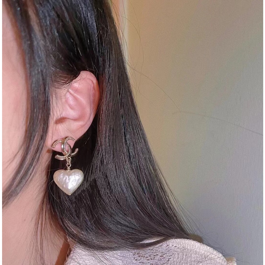 Bông Tai Mạ Bạc 925 Hình Trái Tim Thời Trang