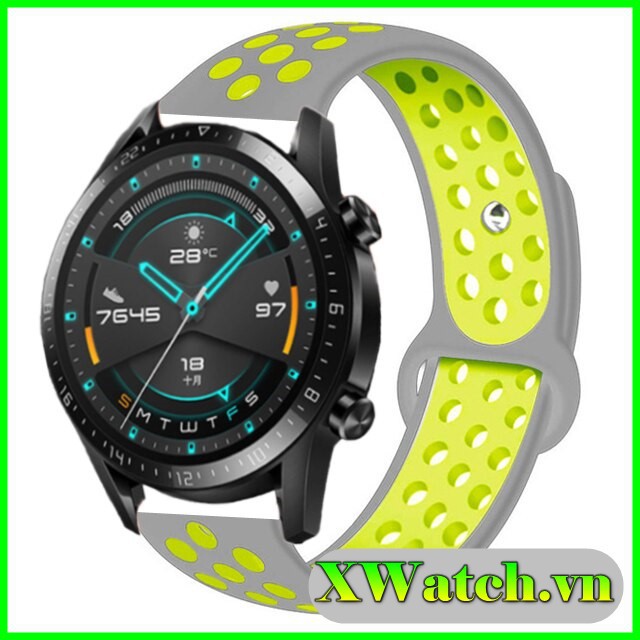 Dây đeo silicon thể thao 2 màu Samsung Watch 3 45mm, Pace, Stratos , GTR 47 GTR2 GTR2E, Gear S3 46mm GT/2/2E/Pro