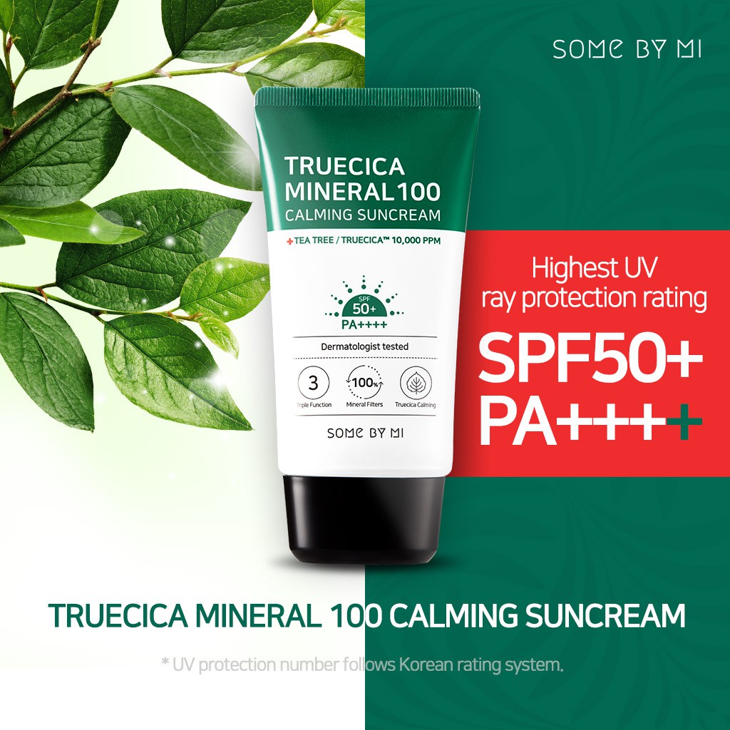 Kem Chống Nắng Some By Mi Truecica Mineral 100 Calming Suncream 50PA++++ 50ml