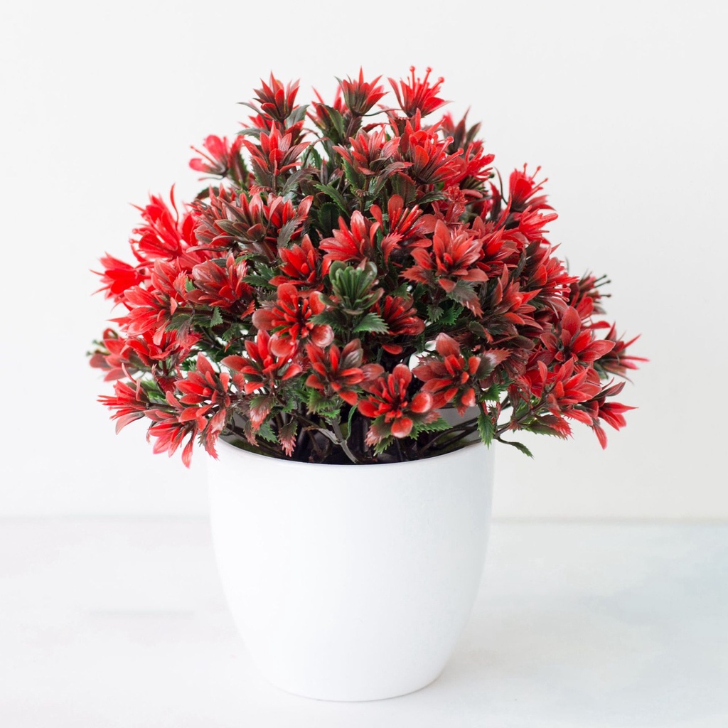 Chậu hoa giả bằng nhựa sống động dùng trang trí nhà cửa/đám cưới