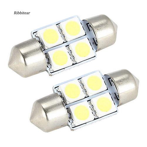 Set 2 bóng đèn trần xe hơi chuyên dụng 31mm 4 smd 5050 led dc 12v